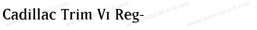 Cadillac Trim V1 Reg字体转换